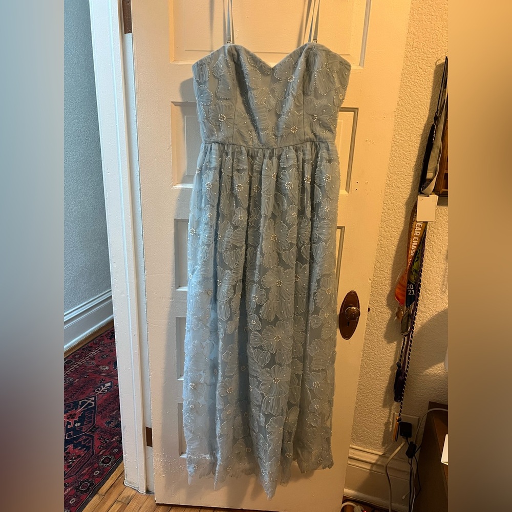 Gorgeous light blue Dress the Pop floor length gown